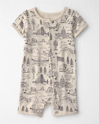 Baby Organic Cotton 1-Piece Pajama in Stars Stripes and Sights