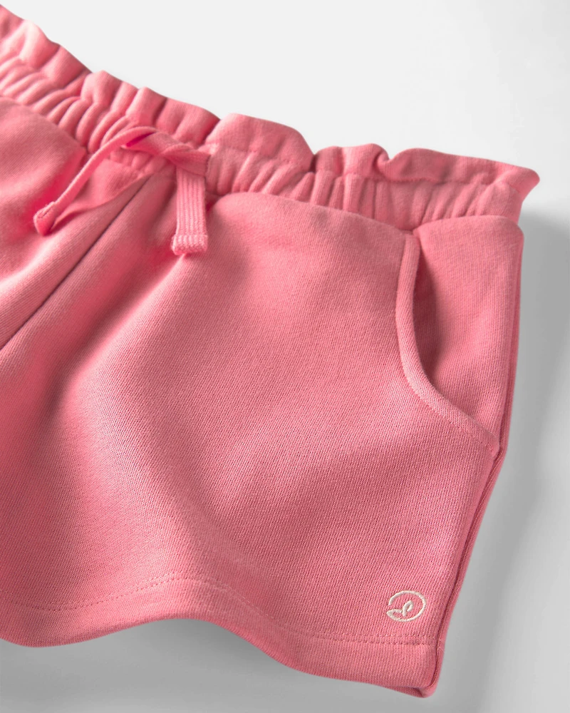 Girls French Terry Shorts Made with Organic Cotton