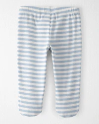 Baby Organic Cotton Footed Pants in Stripes