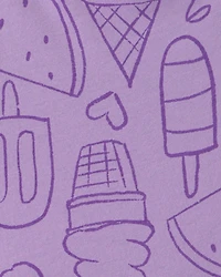 Girls Popsicle Romper - Purple