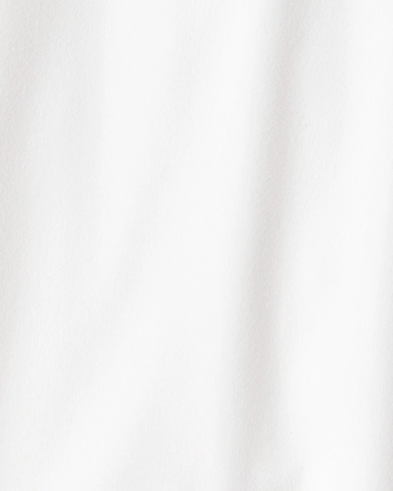 Girls 2-Piece Short-Sleeve Graphic Tee & Bike Shorts Set - White/Black