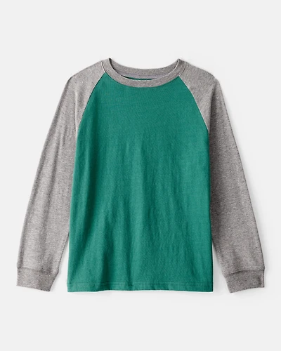 Boys Long-Sleeve Raglan Tee - Green