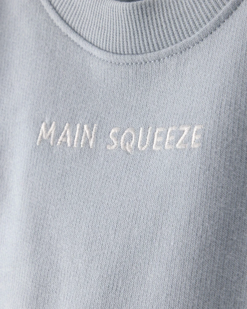 Baby Boy 3-Piece 'Main Squeeze' Sweatshirt, Bodysuit & Short Set - Blue