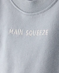 Baby Boy 3-Piece 'Main Squeeze' Sweatshirt, Bodysuit & Short Set - Blue