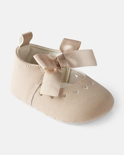 Baby Girl Bow Casual Shoes - Brown