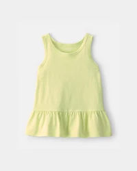 Toddler Girl Peplum Tank Top - Green
