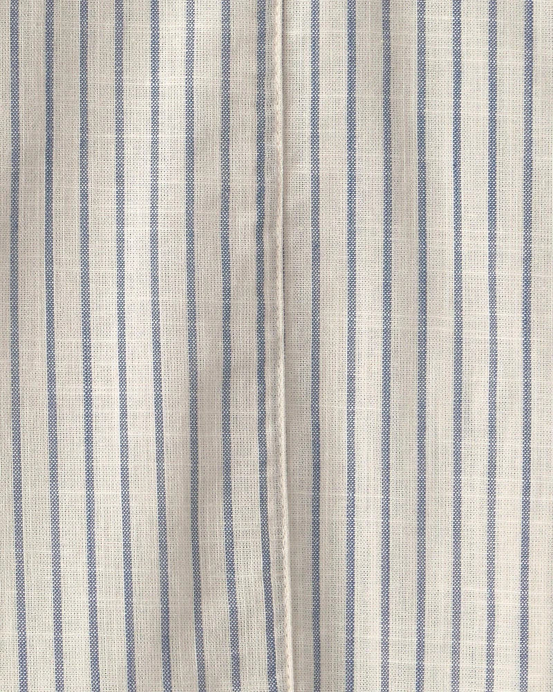 Baby Boy Sailor Stripe Romper - Cream/Blue