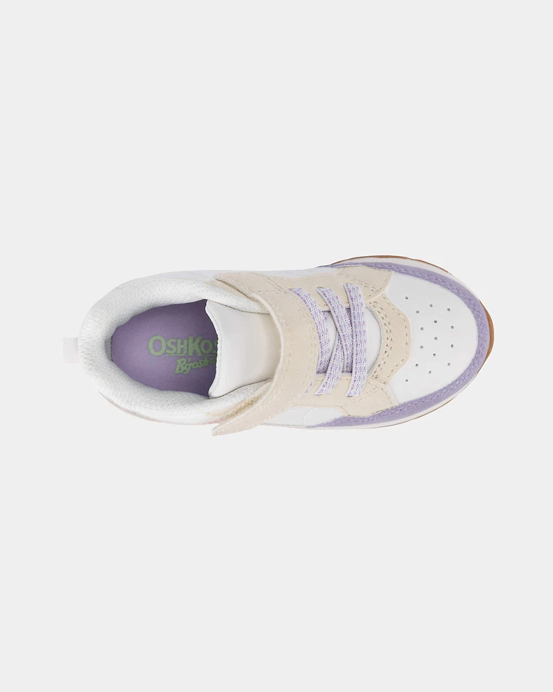 Toddler Girl Color Block Sneakers - White