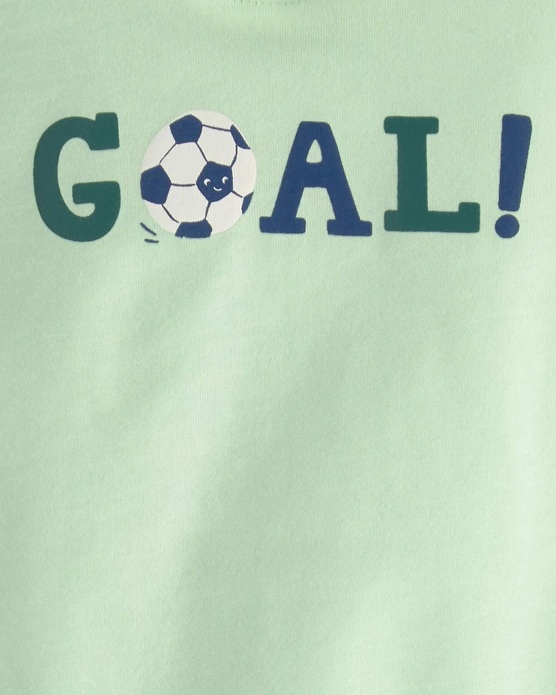 Baby Boy 2-Piece Soccer Goal Short-Sleeve Bodysuit & Short Set - Green