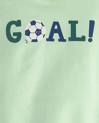 Baby Boy 2-Piece Soccer Goal Short-Sleeve Bodysuit & Short Set - Green