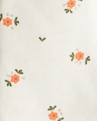 Baby Girl 3-Piece Floral French Terry Long-Sleeve Bodysuit & Pant Set - Ivory