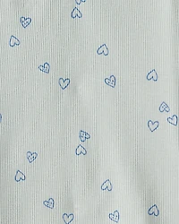 Toddler Girl 2-Pack Heart Print Cotton Long-Sleeve Top - Green/Pink