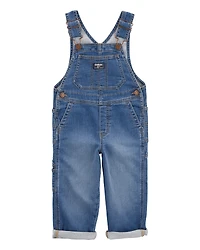 Toddler Stretch Denim Overalls - Medium Wash