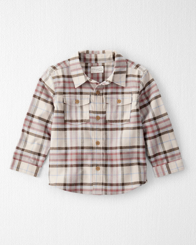 Toddler Boy Organic Cotton Button-Front Flannel
