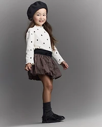 Toddler Girl Polka Dot Mock Neck Long-Sleeve Top - Ivory