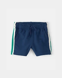 Baby Boy 2-Piece Alligator Polo Shirt & French Terry Shorts Set - Blue/Grey