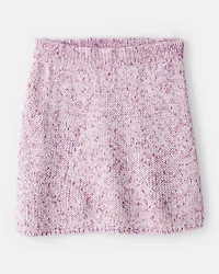 Girls 2-Piece Mock Neck Sweater & Skirt Set - Pink