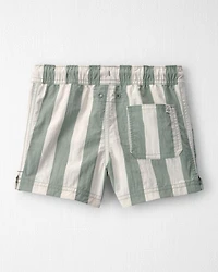 Toddler Boy Recycled Swim Trunks in Stripes
