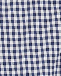Baby Boy Gingham Print Button-Front Bodysuit