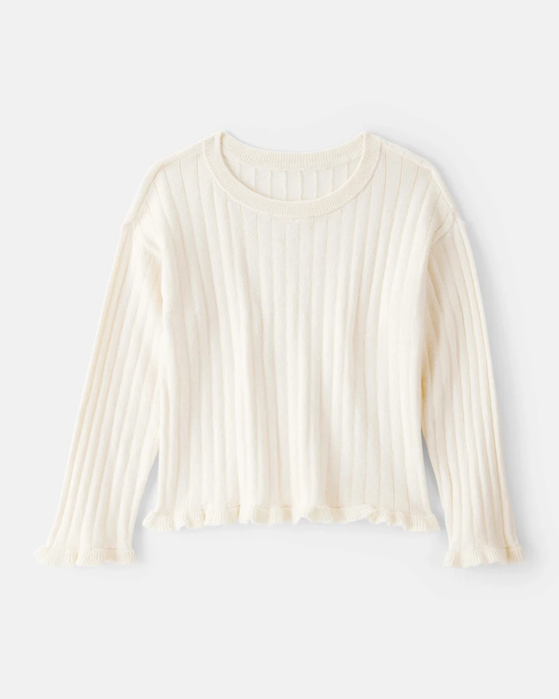 Toddler Girl Long-Sleeve Sweater - Cream