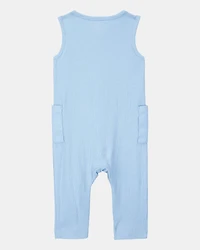Baby 2-Piece Jumpsuit & Sock Set - Blue