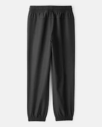 Boys 2-Piece Windbreaker Top & Joggers Set - Black