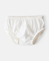 Baby Girl Floral Gauze Dress - White