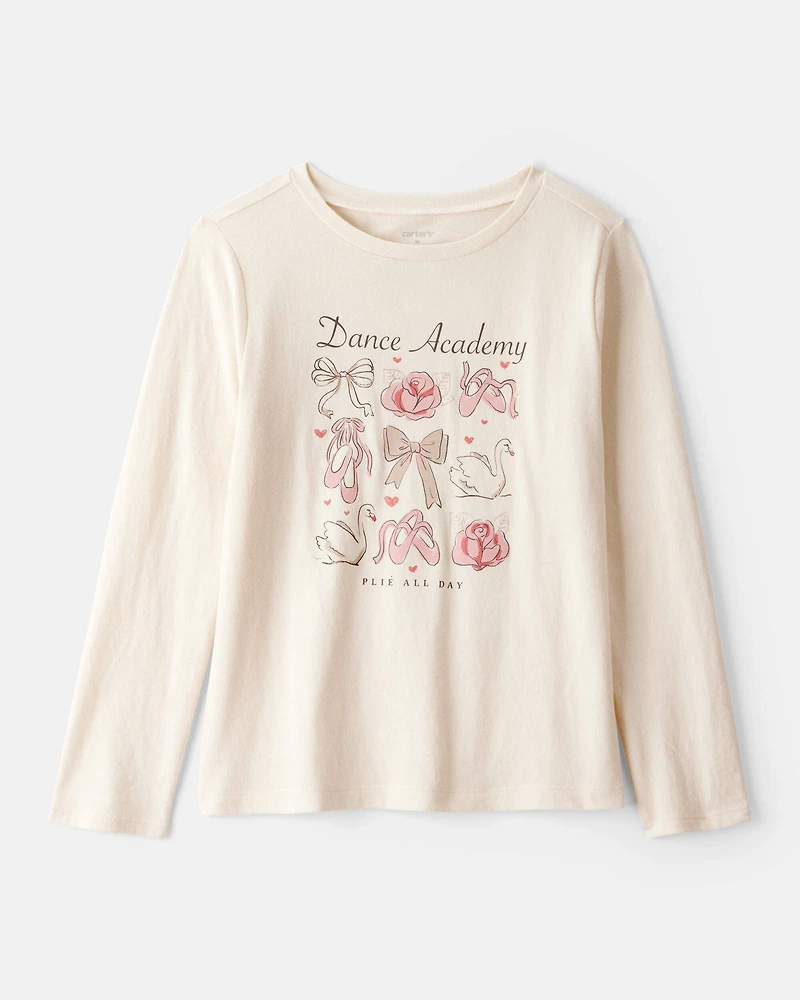 Girls Dance Academy Long-Sleeve Graphic Tee - Cream