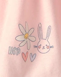 Toddler Girl 2-Piece Easter 'So Very Hoppy' French Terry Top & Skort Set - Pink