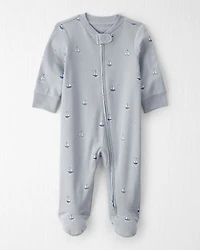 Baby Organic Cotton Sleep & Play Pajama in Sail Away