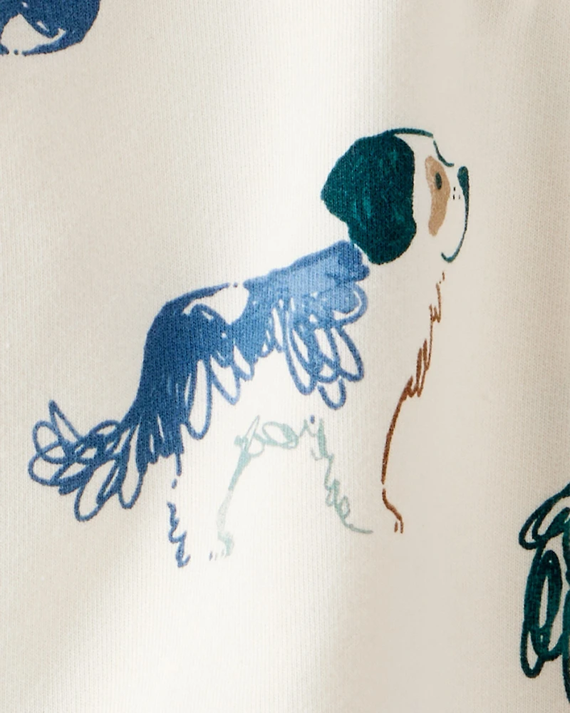 Baby Boy 2-Piece Dog French Terry Zip-Up Jacket & Jogger Pant Set