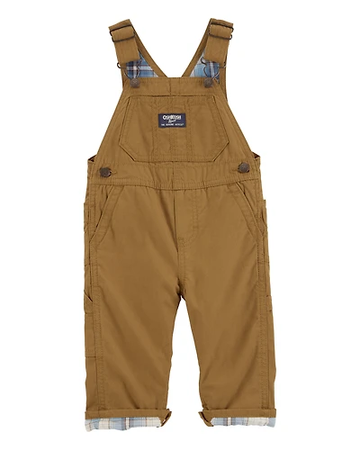 Baby Lightweight Canvas Overalls - Dark Khaki
