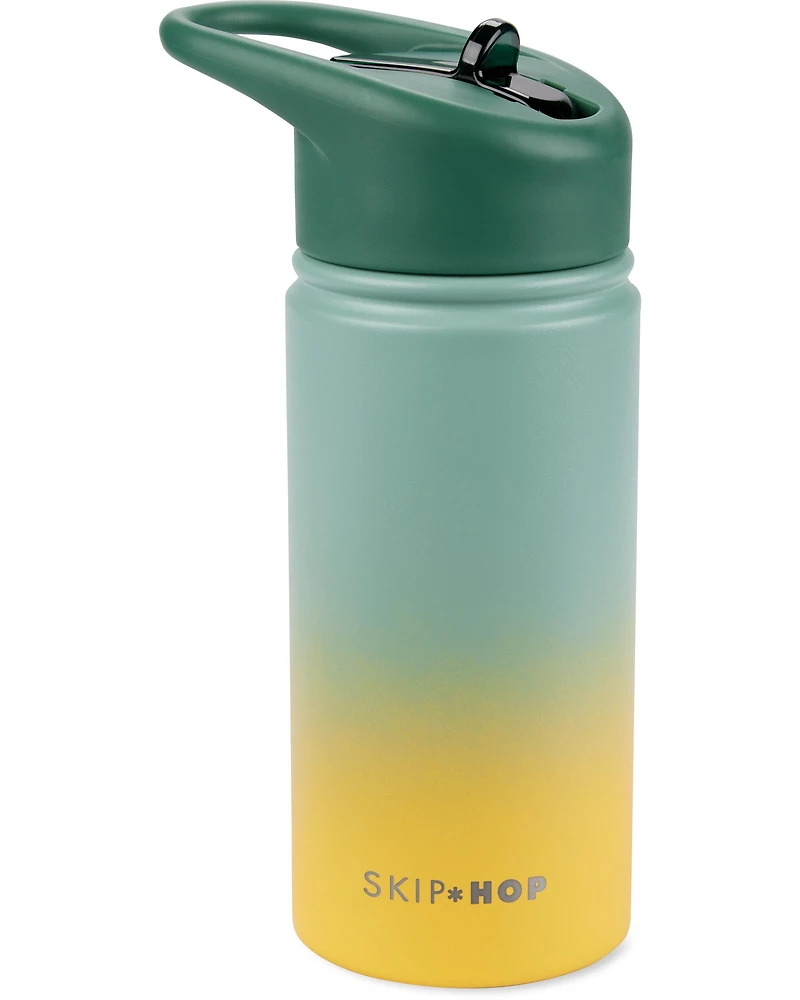 Wander Stainless Steel Straw Bottle - Ombré Green