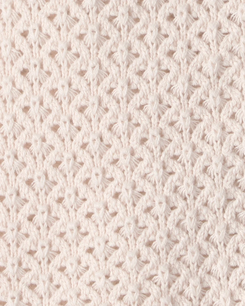 Baby Girl Organic Cotton Sweater Knit Romper