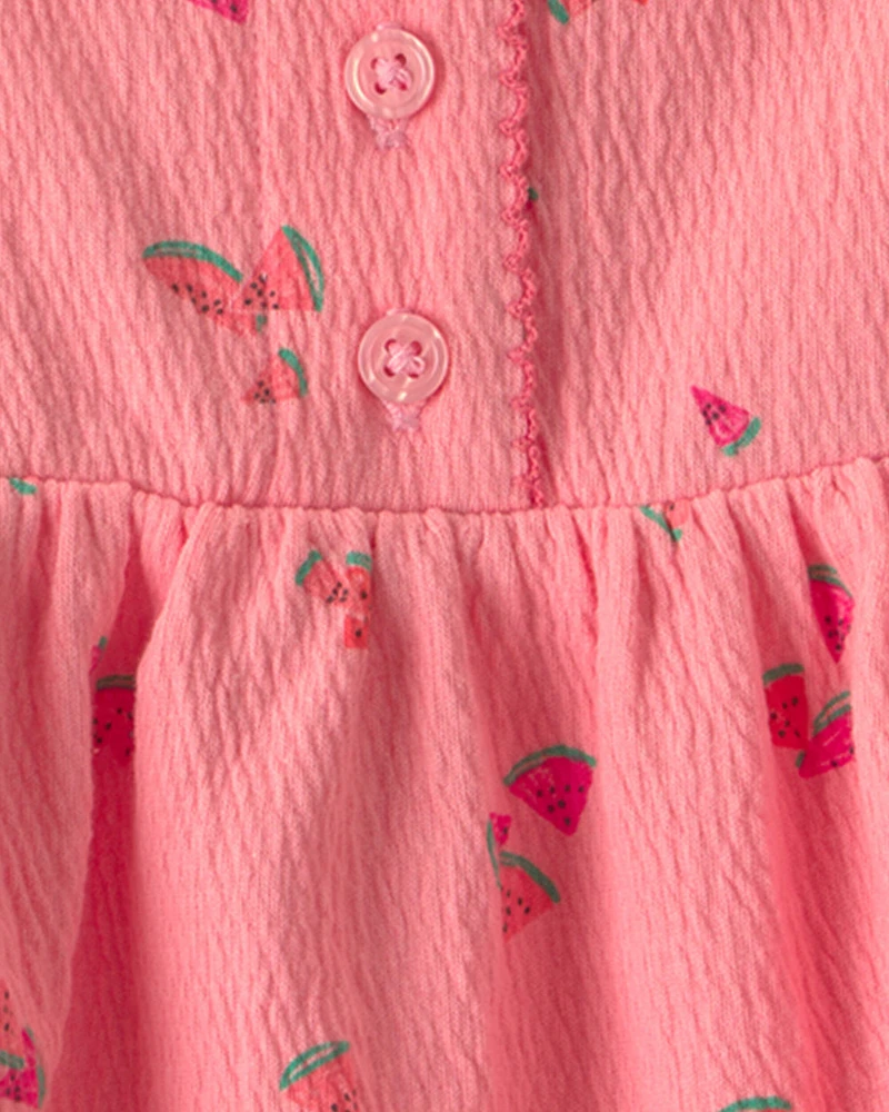 Toddler Girl Watermelon Tank Top - Coral