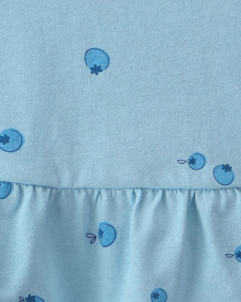 Toddler Girl Blueberry Peplum Tank Top - Blue