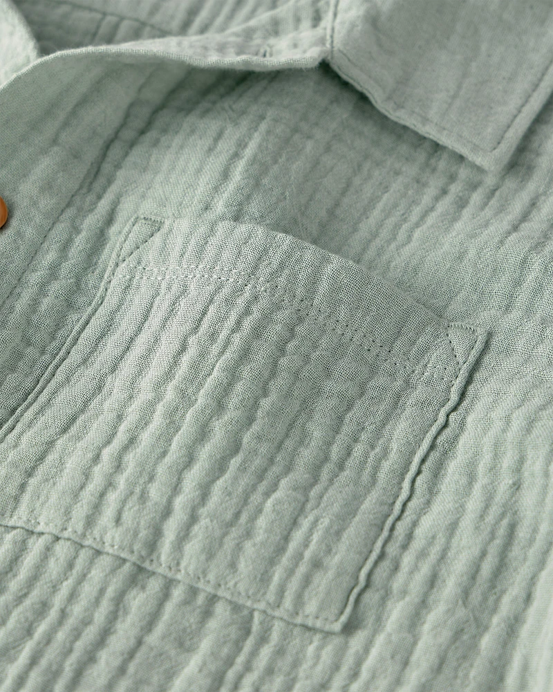 Boys 2-Piece Organic Cotton Gauze Top & Short Set