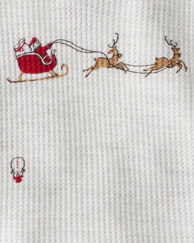 Baby 2-Piece Sleigh Print PurelySoft Tee & Pant Set - Grey