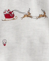 Baby 2-Piece Sleigh Print PurelySoft Tee & Pant Set - Grey