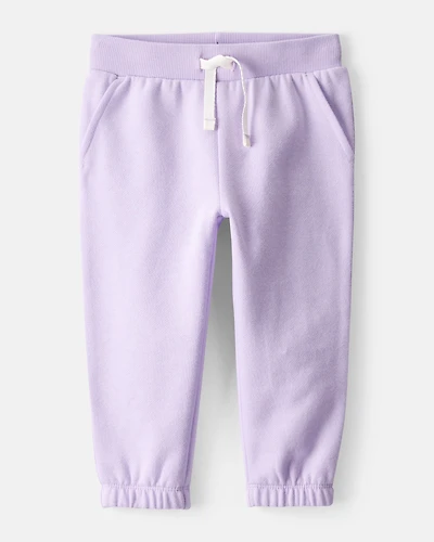 Baby Girl DayDream Fleece Drawstring Joggers - Purple