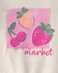 Toddler Girl Fruit 100% Cotton 6-Piece Pajama Sets - Pink/Purple