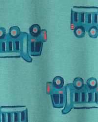Baby Boy 3-Pack Racecar 100% Cotton 1-Piece Pajama Sets - Green/Blue/Cream