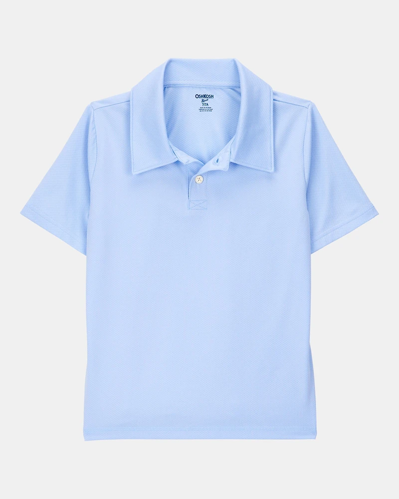 Kid Active Uniform Polo Shirt in Moisture Wicking BeCool™ Fabric - Blue