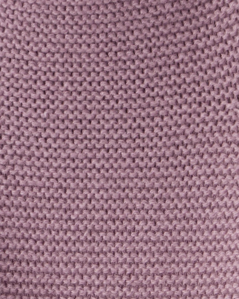 Baby Girl Organic Cotton Sweater Knit Overalls