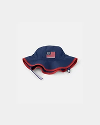 Baby American Flag Bucket Hat - Navy Blue