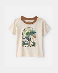 Toddler Boy 'Get Outside' Graphic Tee - Cream