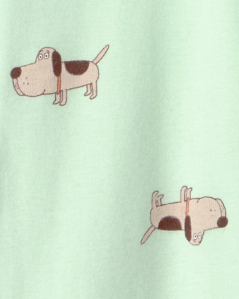Baby Puppy 100% Cotton Snug Fit 1-Piece Pajama - Green