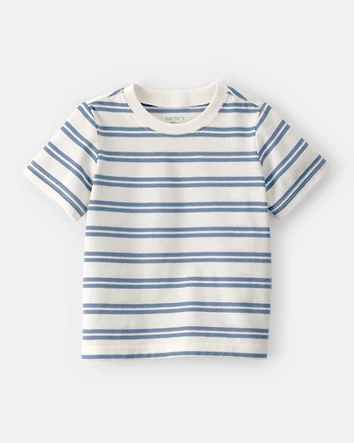 Baby Boy Striped Short-Sleeve Tee - Cream