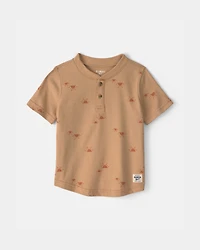 Toddler Boy Sun Henley Top - Yellow