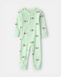 Baby Puppy 100% Cotton Snug Fit 1-Piece Pajama - Green